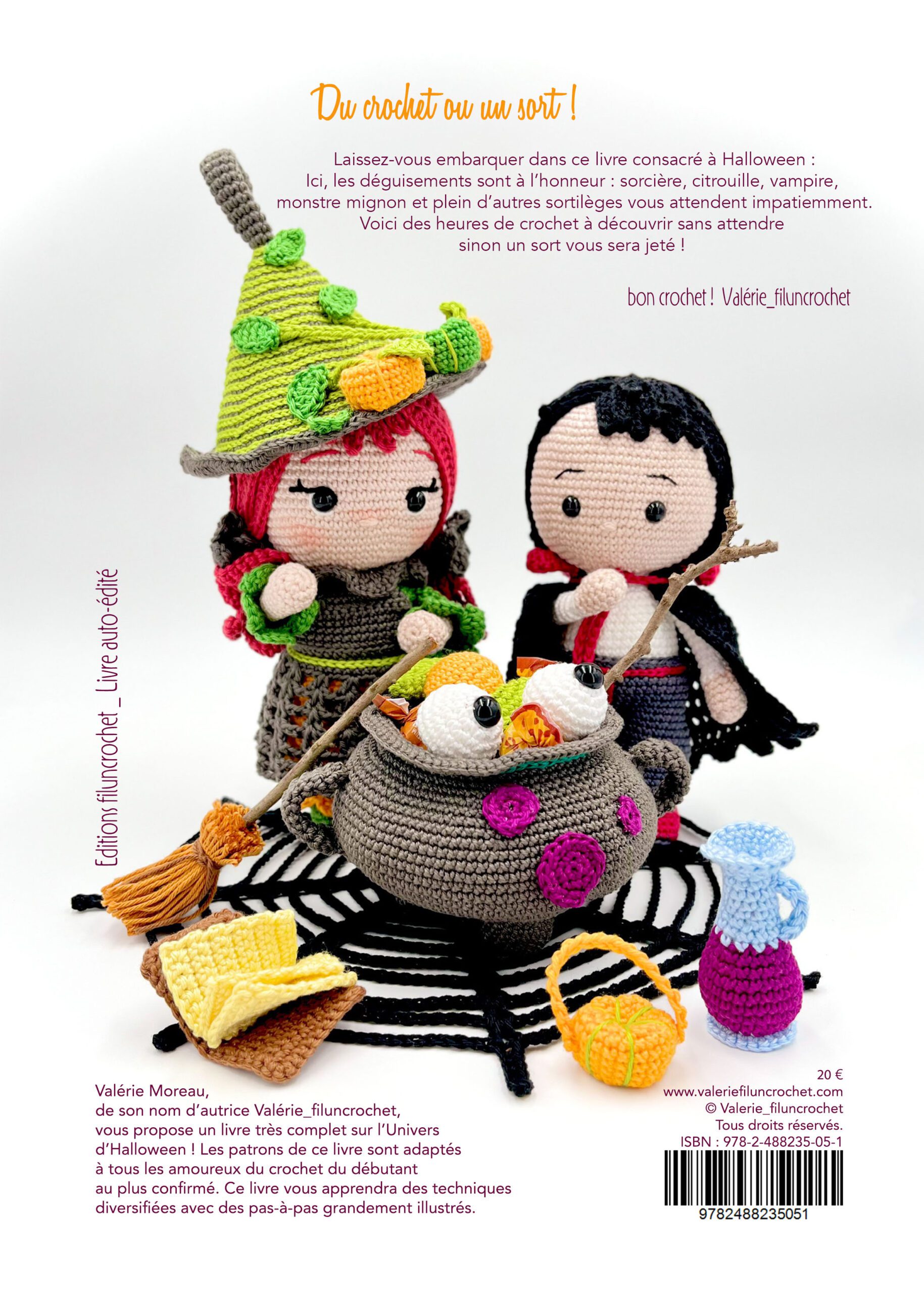 Valerie Sortilèges d'Halloween livre crochet 72 pages A4