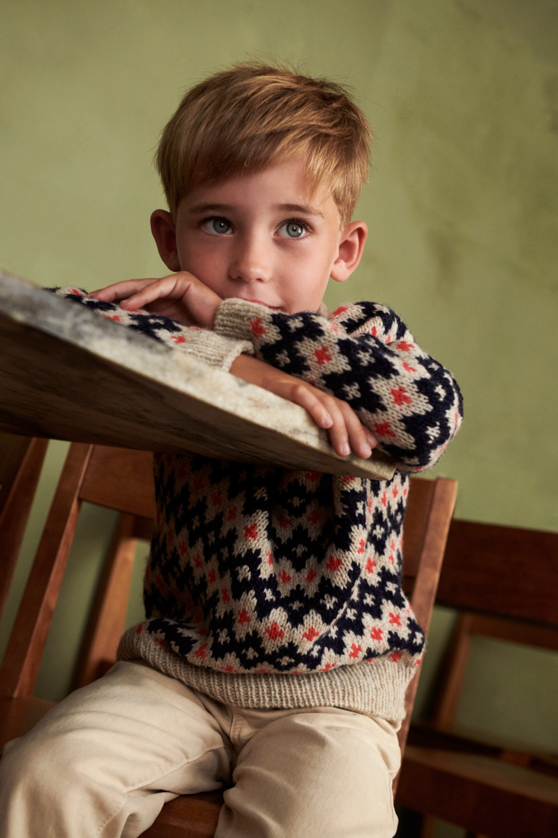 Isager Little Inge Sweater kit tricot Jensen Yarn laine