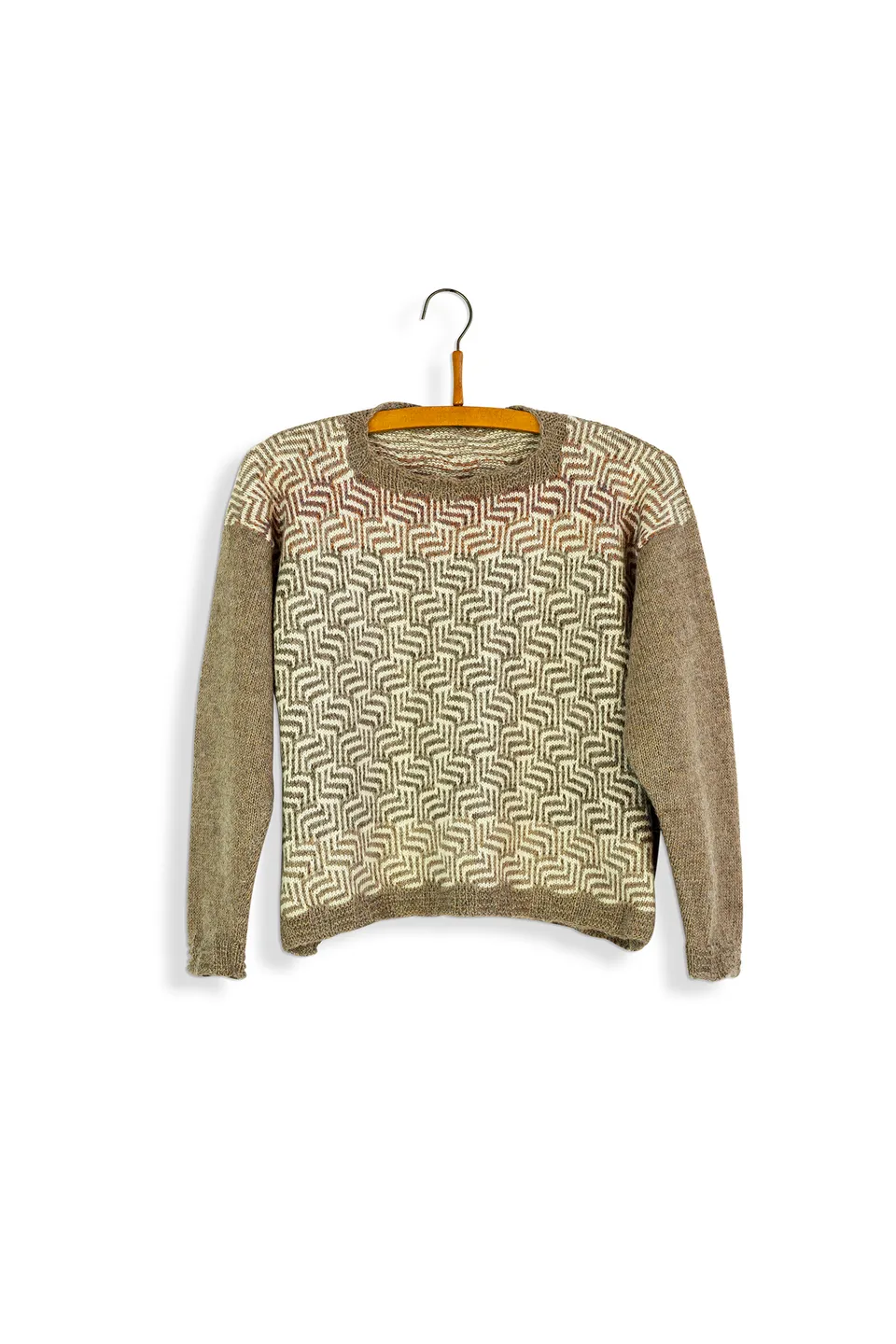 Isager April kit tricot laine pull femme