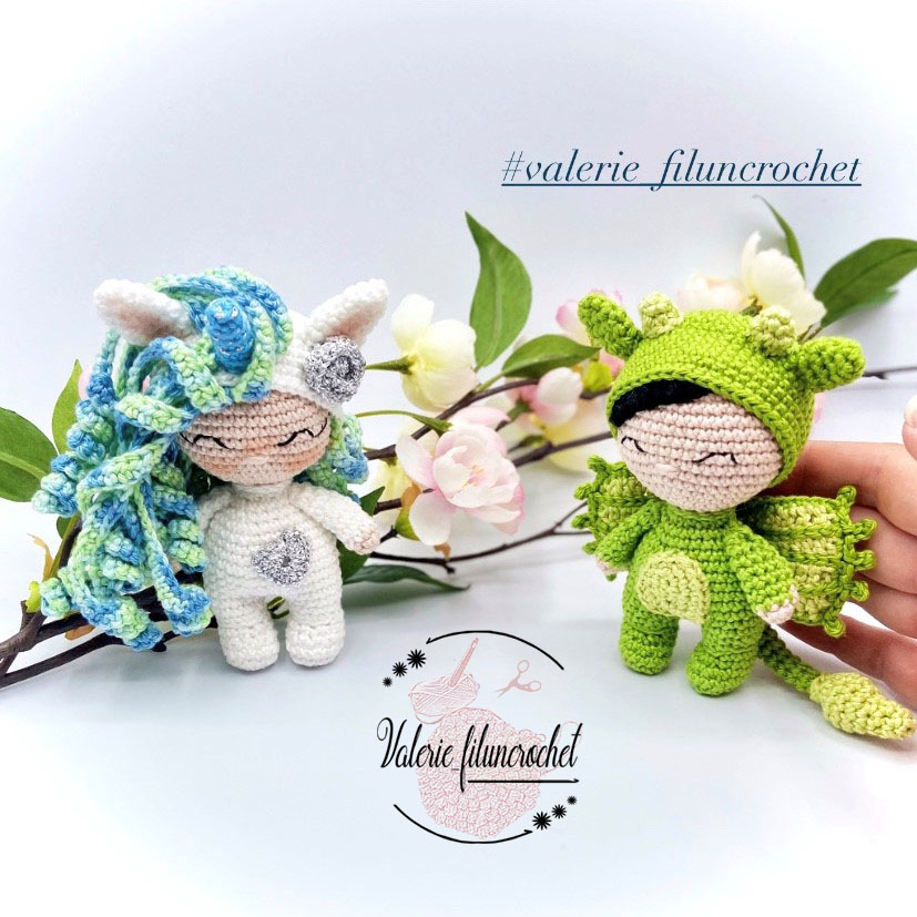 Valerie Fil Un Crochet Georgia la Poupée Licorne patron PDF
