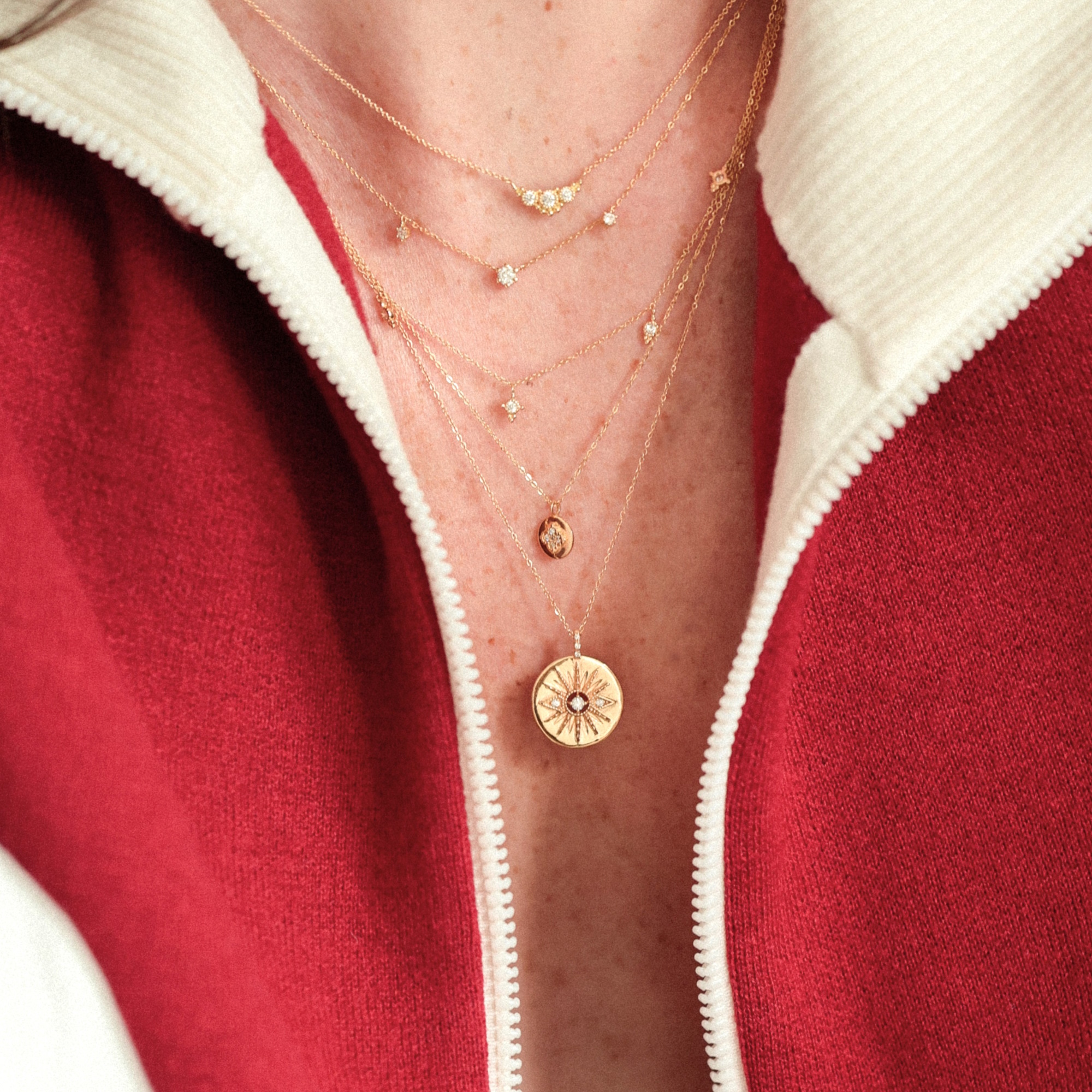 Angèle Brousse Susie Collier Or Jaune 18 Carats Topazes