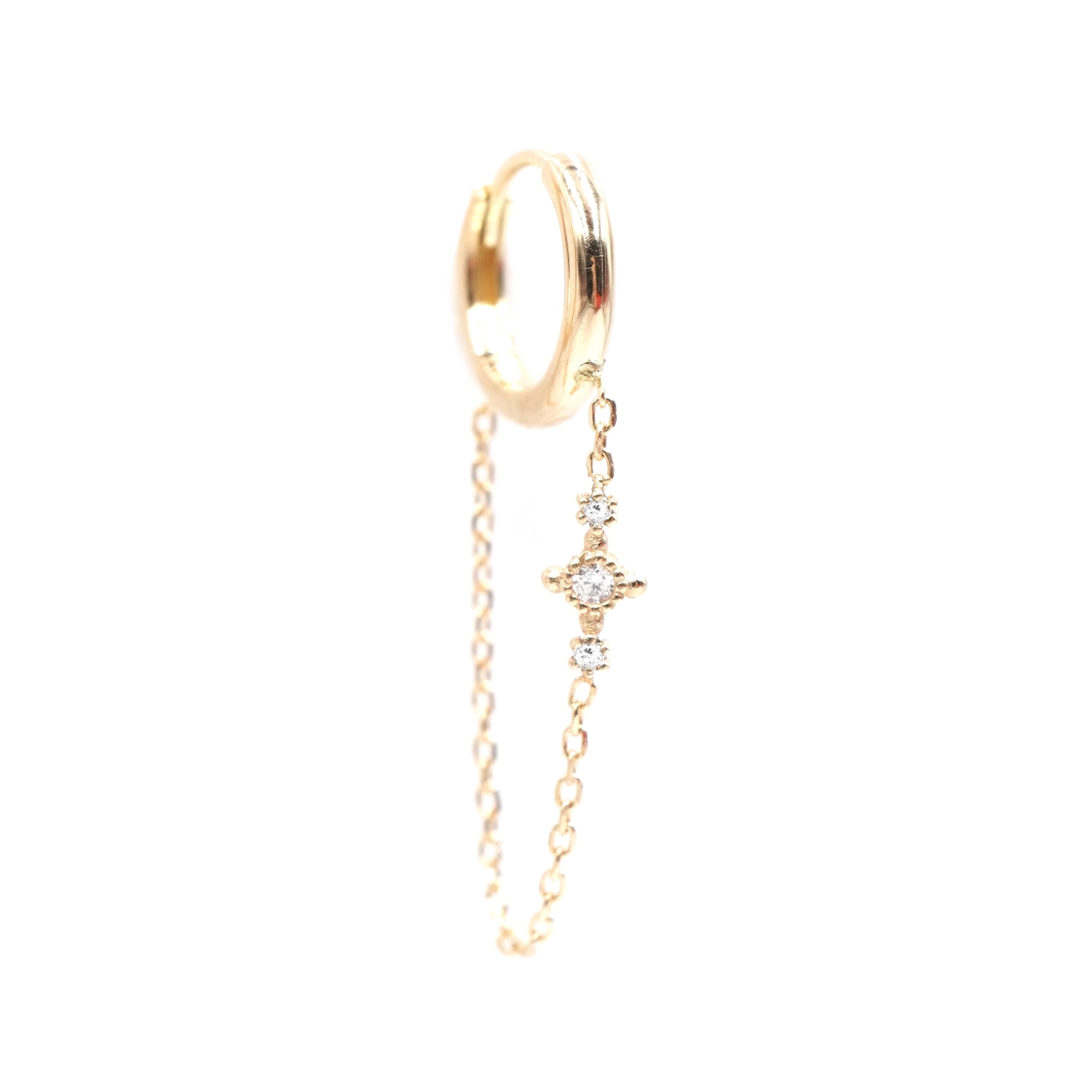 Angèle Brousse Susie créole chaîne or 18 carats diamants blancs