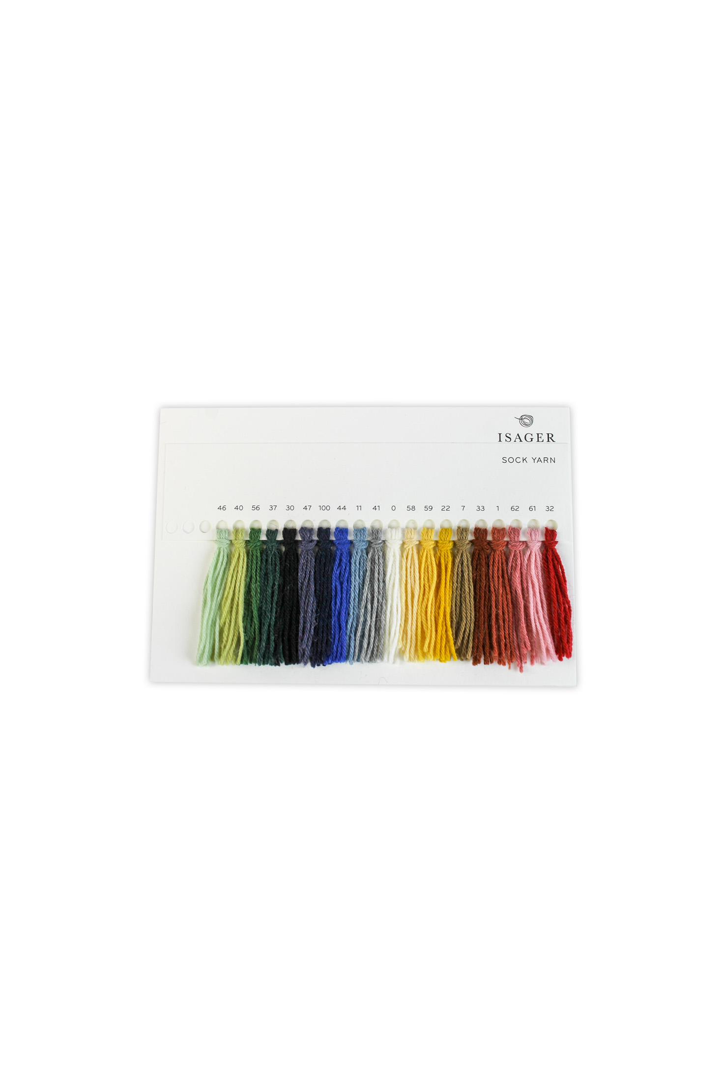Isager Sock Yarn Carte Nuancier Fil Chaussettes