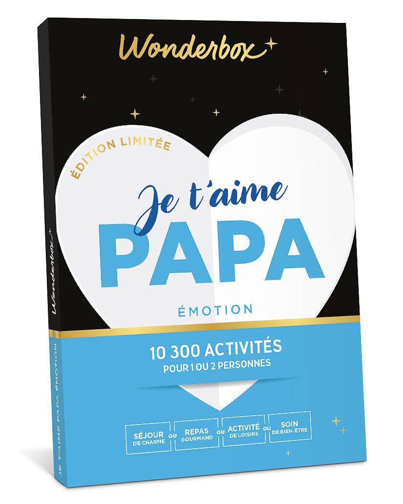 Wonderbox Je t'aime Papa Émotion coffret cadeau 1 ou 2 pers