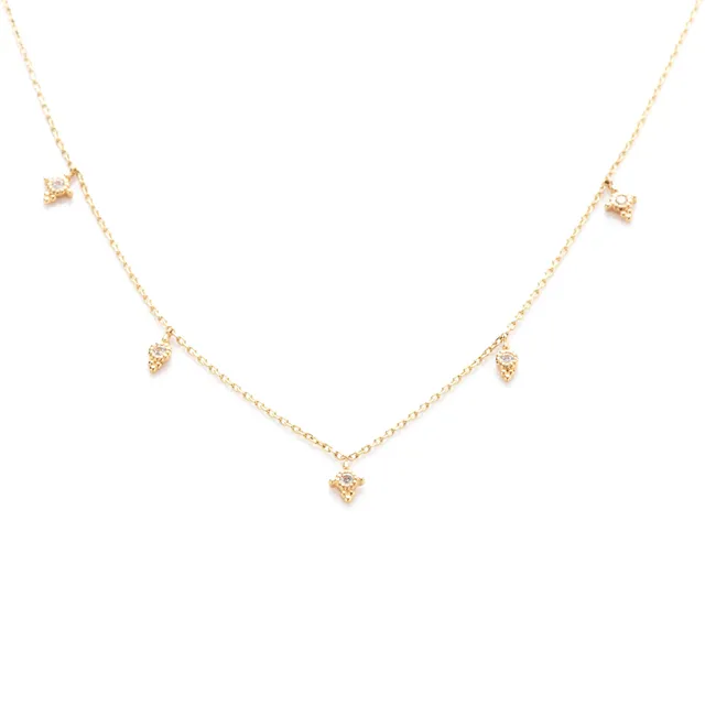 Angèle Brousse Paradis Collier or jaune topaze blanche 40-44 cm