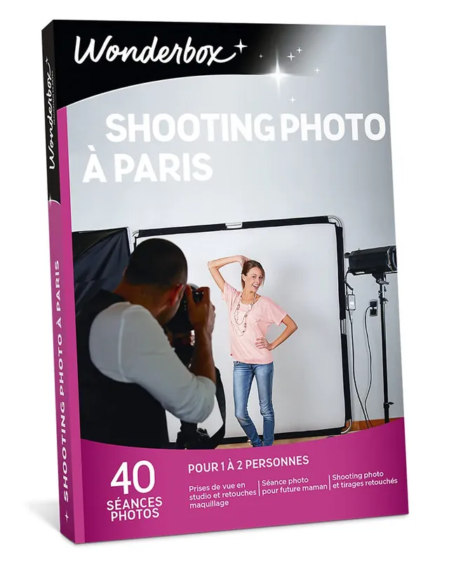 Wonderbox Shooting Photo Paris coffret cadeau 1 à 2 pers studio