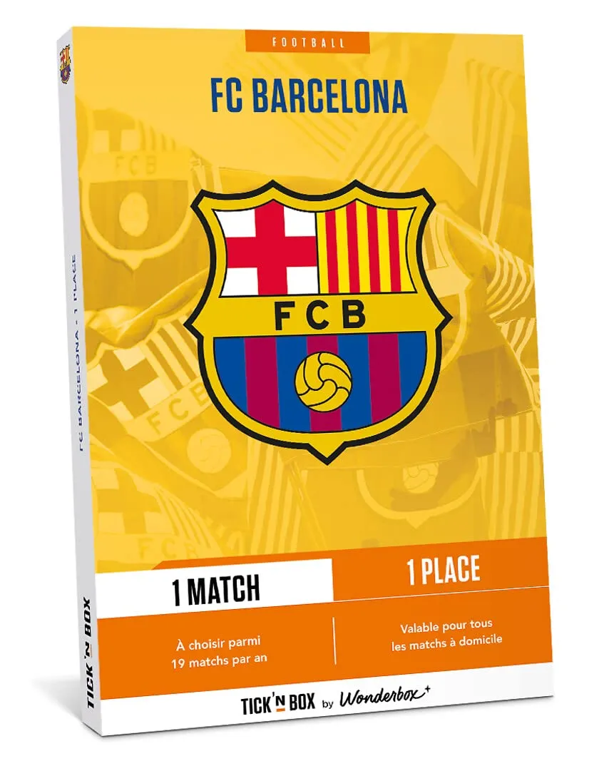 Tick&Box FC Barcelone coffret match foot 1 place domicile