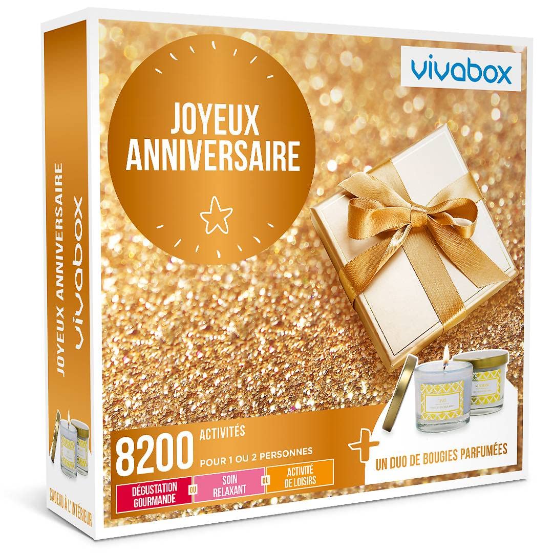 Wonderbox Joyeux Anniversaire coffret cadeau 1-2 personnes