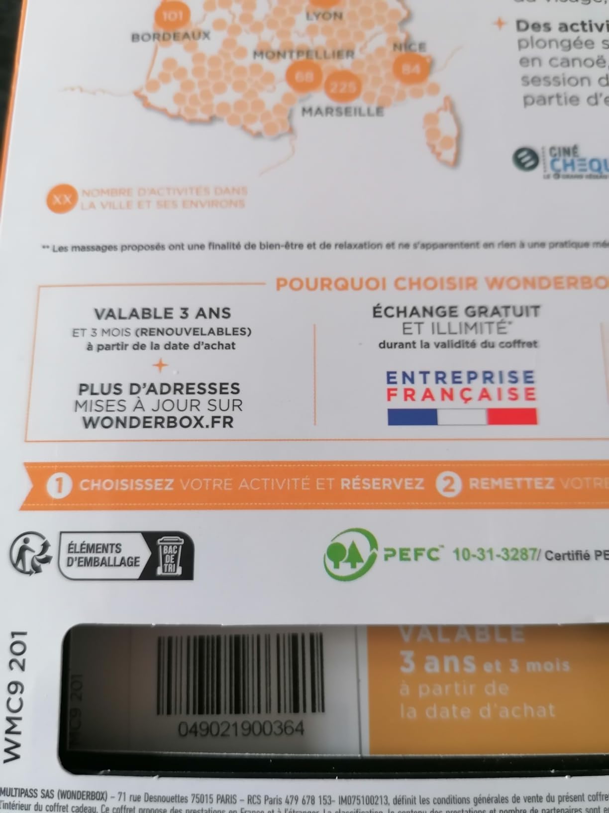 Wonderbox Pour Toi Et Moi Emotion coffret cadeau 2 pers