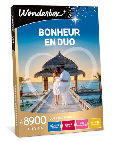 Wonderbox Coffrets Bonheur en Duo coffret cadeau couple 2 pers
