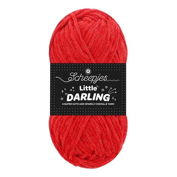 Scheepjes Fil Chenille Sparkle 427S fil chenille cerise argenté