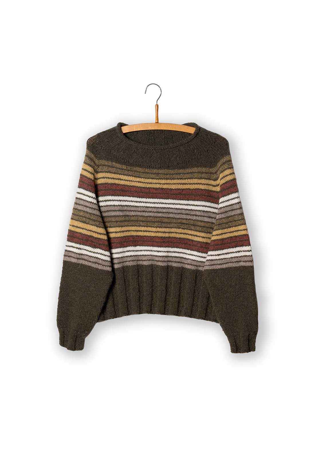 Isager Yarn Kits Inca Stripes kit tricot pull rayé laine