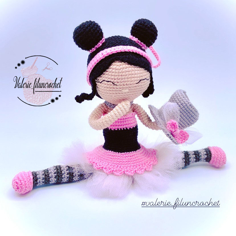 Valerie Fil un crochet Lucie danseuse tutoriel amigurumi poupée