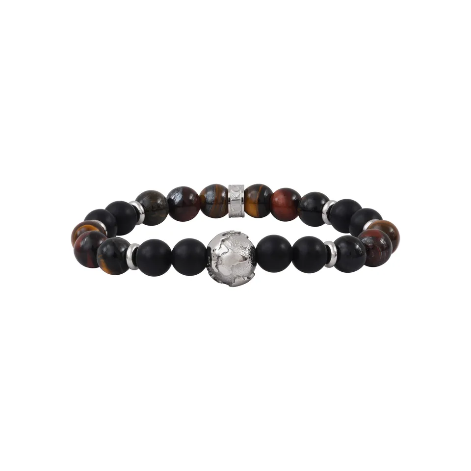 IKOBA Bracelets bracelet terre argenté agate noire