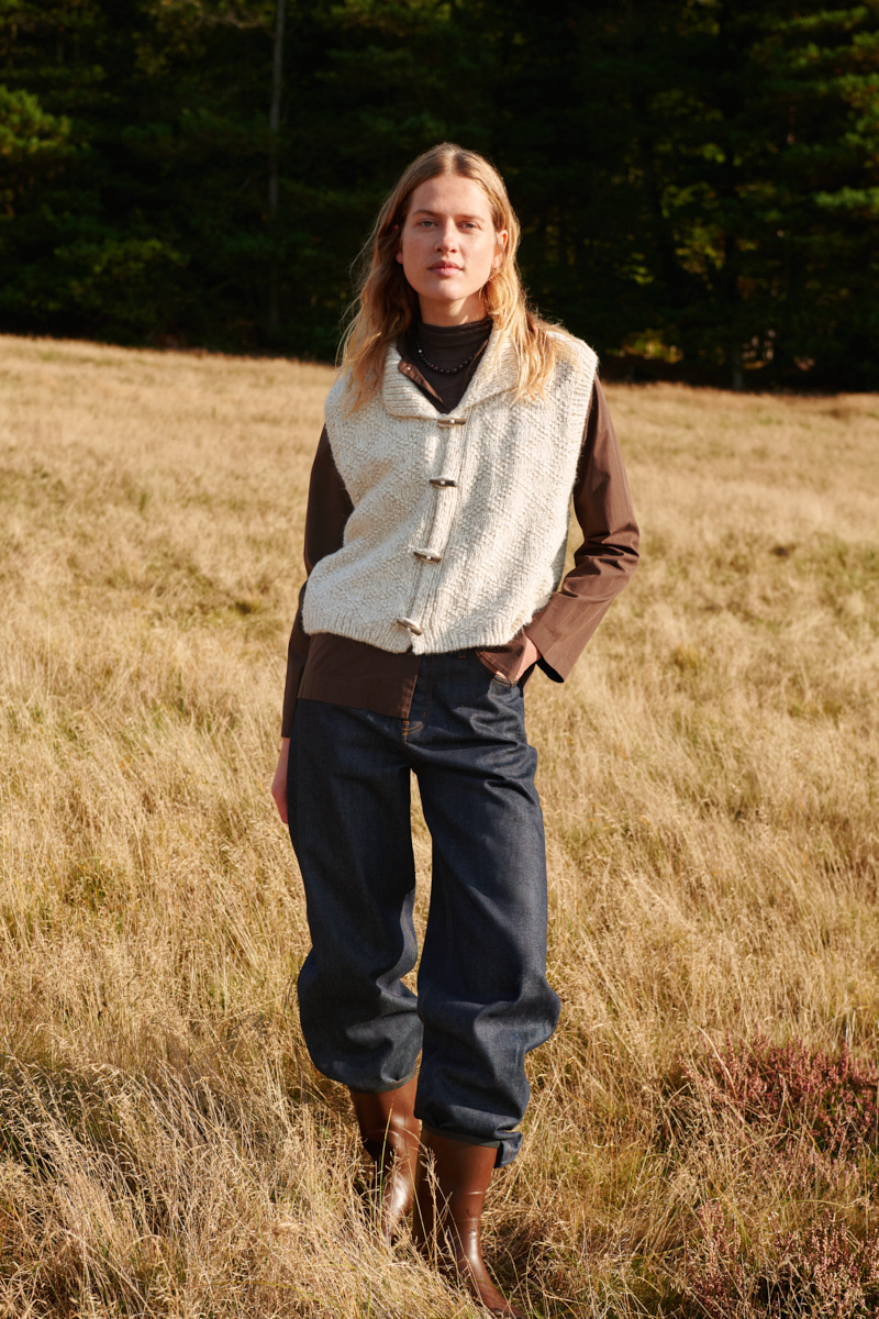 Isager Texture Vest kit tricot gilet sans manches laine
