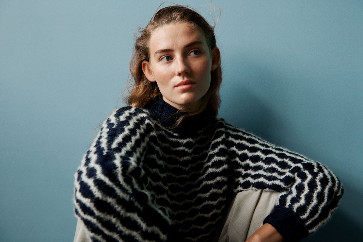 Isager Waves kit tricot pull ajouré