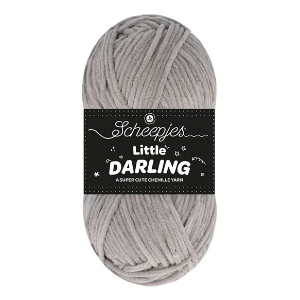 Scheepjes Little Darling 409 fil chenille Koala gris