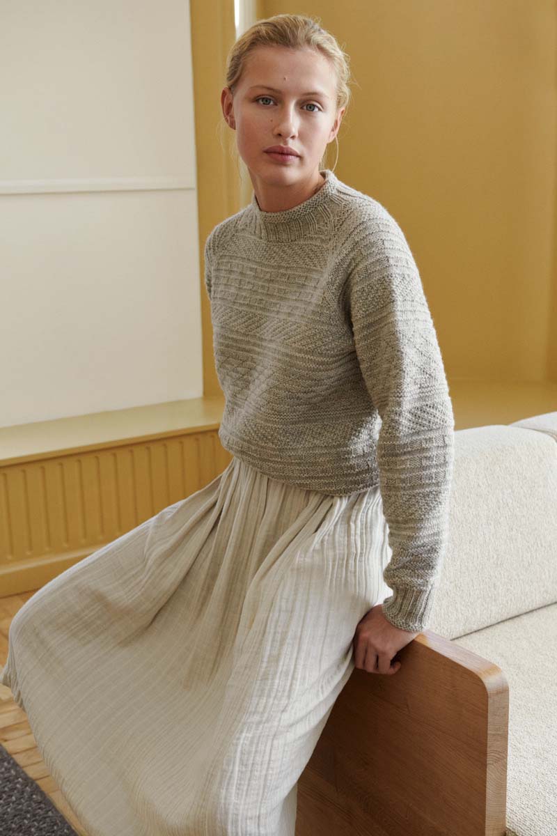 Isager Ancher Sweater kit tricot pull femme laine