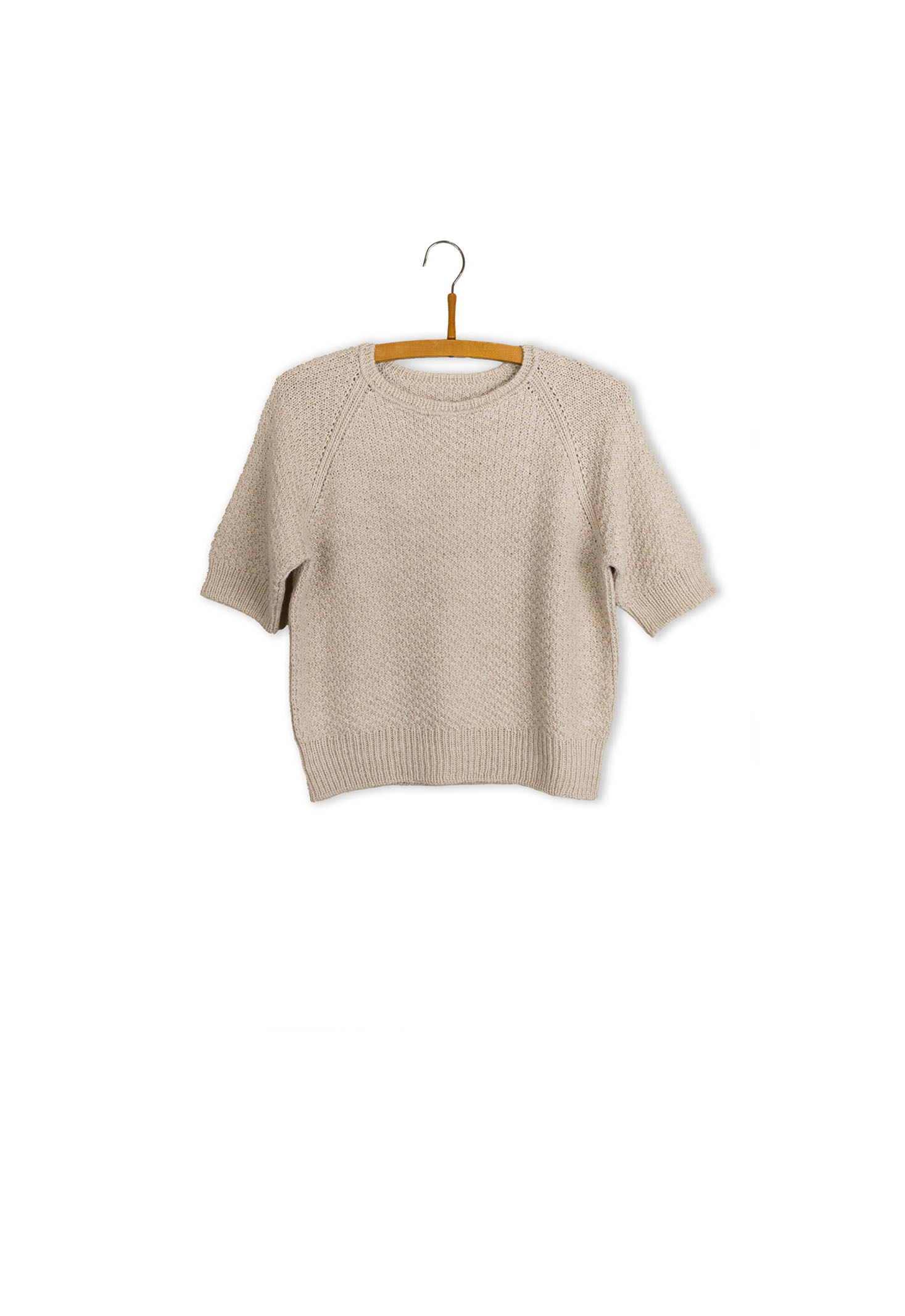 Isager Yarn Kits Pearl Tee Merilin kit tricot top soie