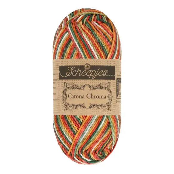 Scheepjes Catona Chroma 027 fil coton dégradé multicolore