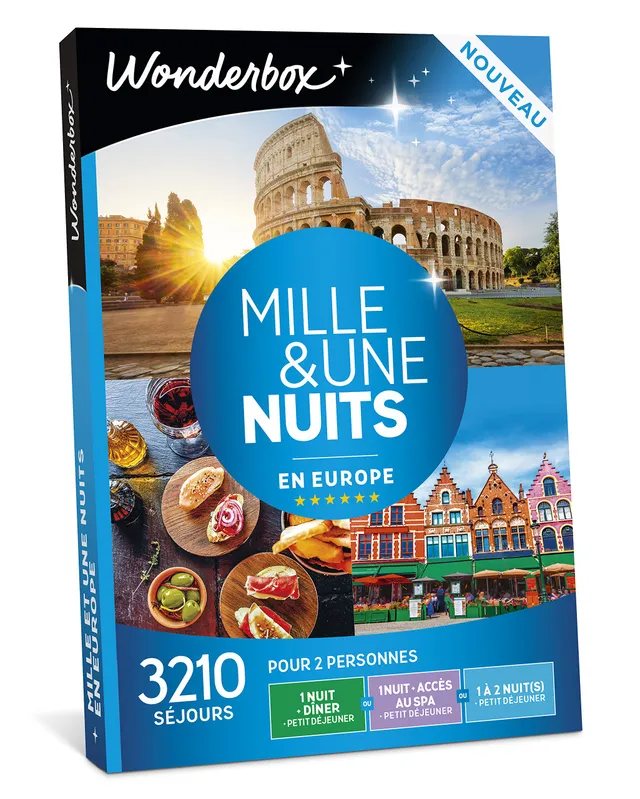 Wonderbox Mille & Une Nuits Europe coffret week-end couple