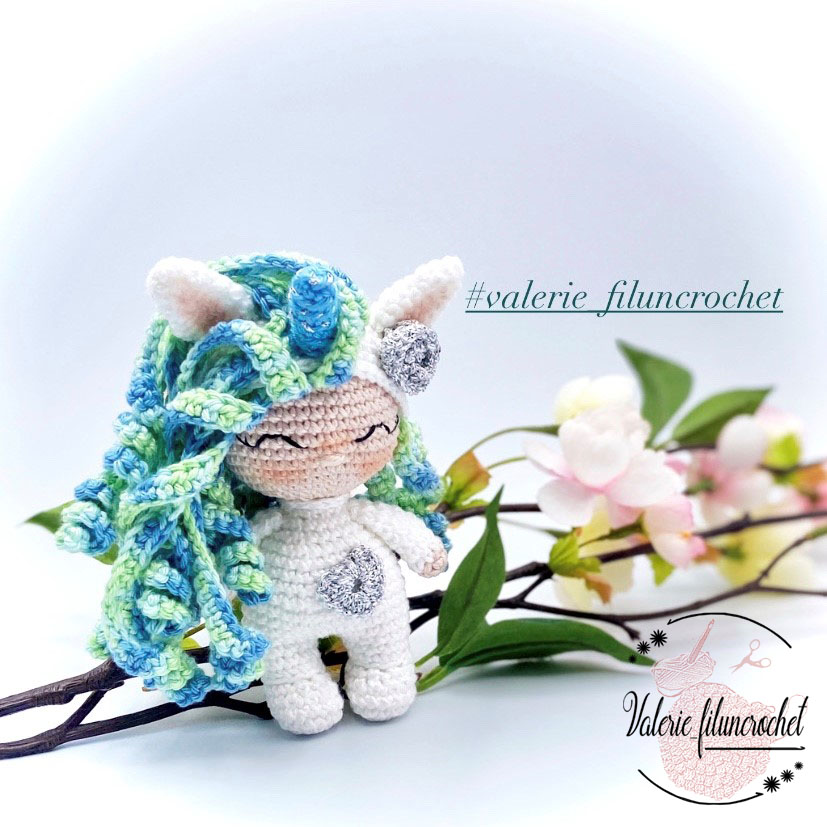 Valerie Fil Un Crochet Georgia la Poupée Licorne patron PDF