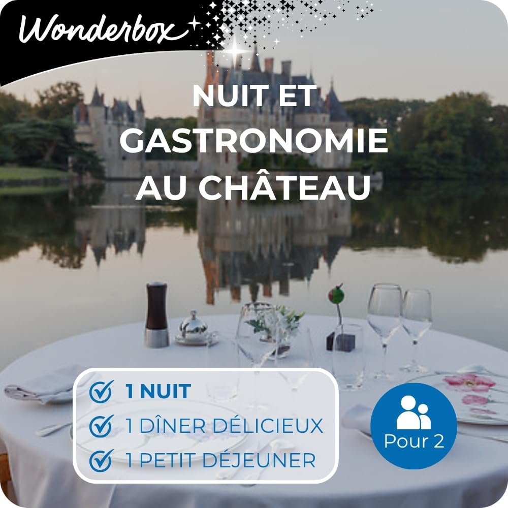 Wonderbox Nuit et Gastronomie au Château coffret 2 pers dîner