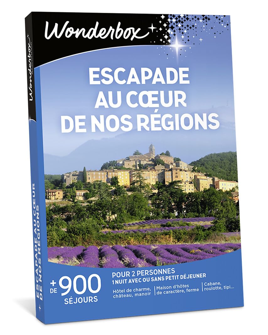 Wonderbox Escapade Coeur Régions coffret cadeau 1 nuit 2 pers