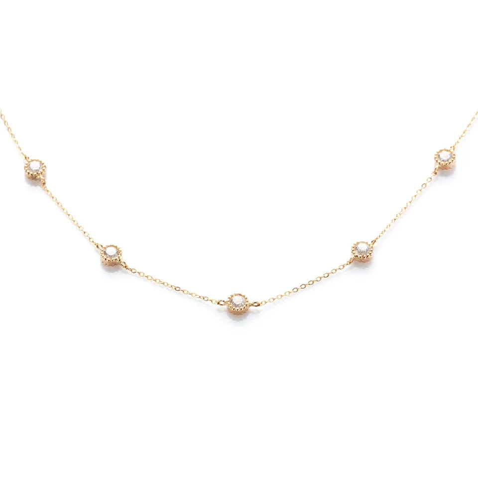 Angèle Brousse Cessi collier ras-de-cou or 18 carats topazes