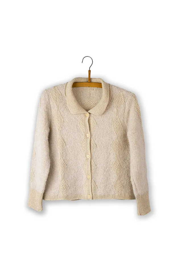 Isager Yarn Kits Otti Cardigan kit gilet beige