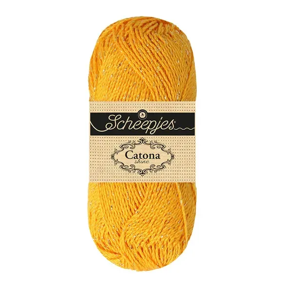 Scheepjes Catona Shine fil coton 208 Or Jaune doré