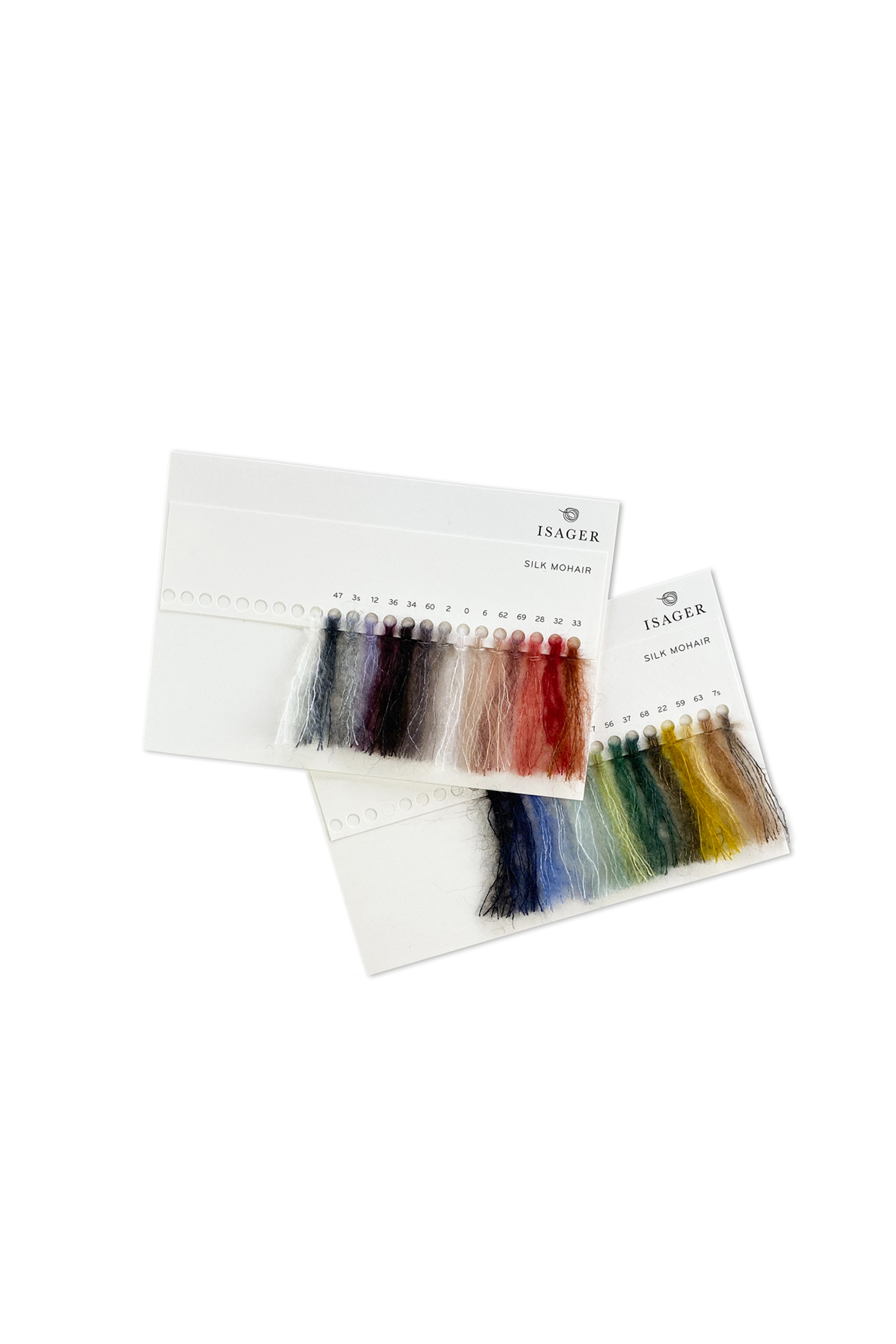 Isager Accessories Silk Mohair nuancier cartes coloris
