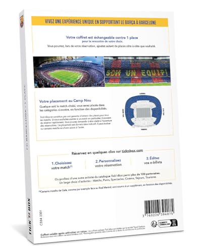 Tick&Box FC Barcelone coffret match foot 1 place domicile