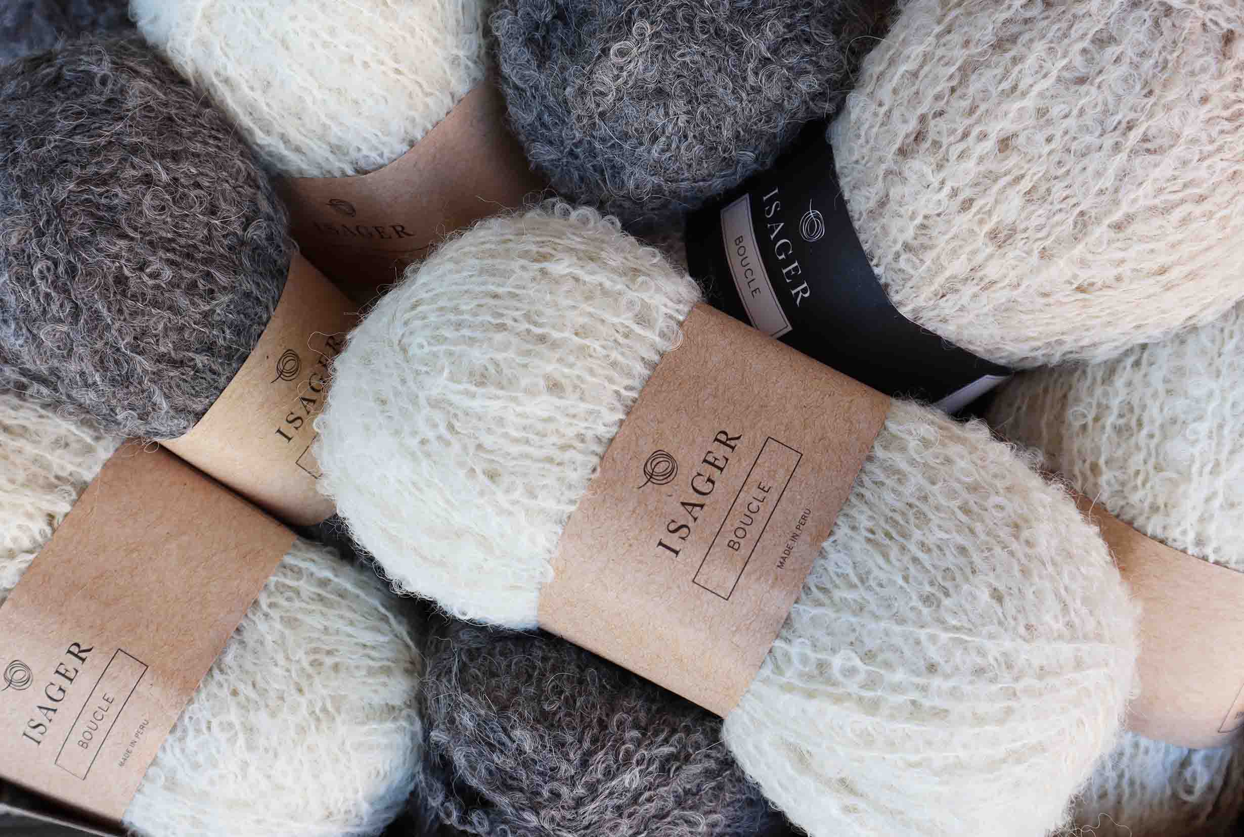 Isager Bouclé fil à tricoter laine bouclée