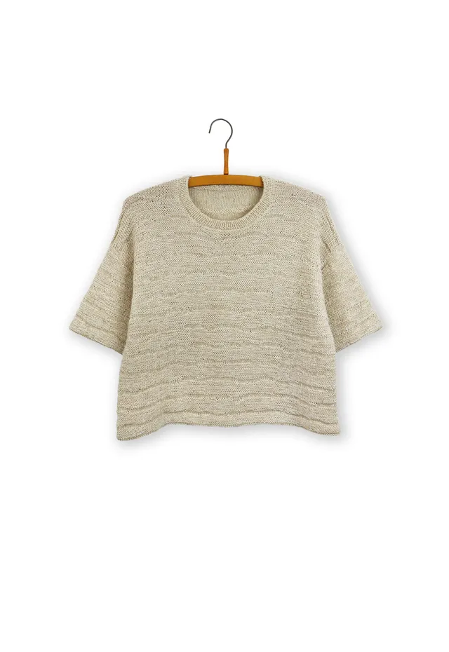 Isager Tide Loop Tee kit tricot top femme été