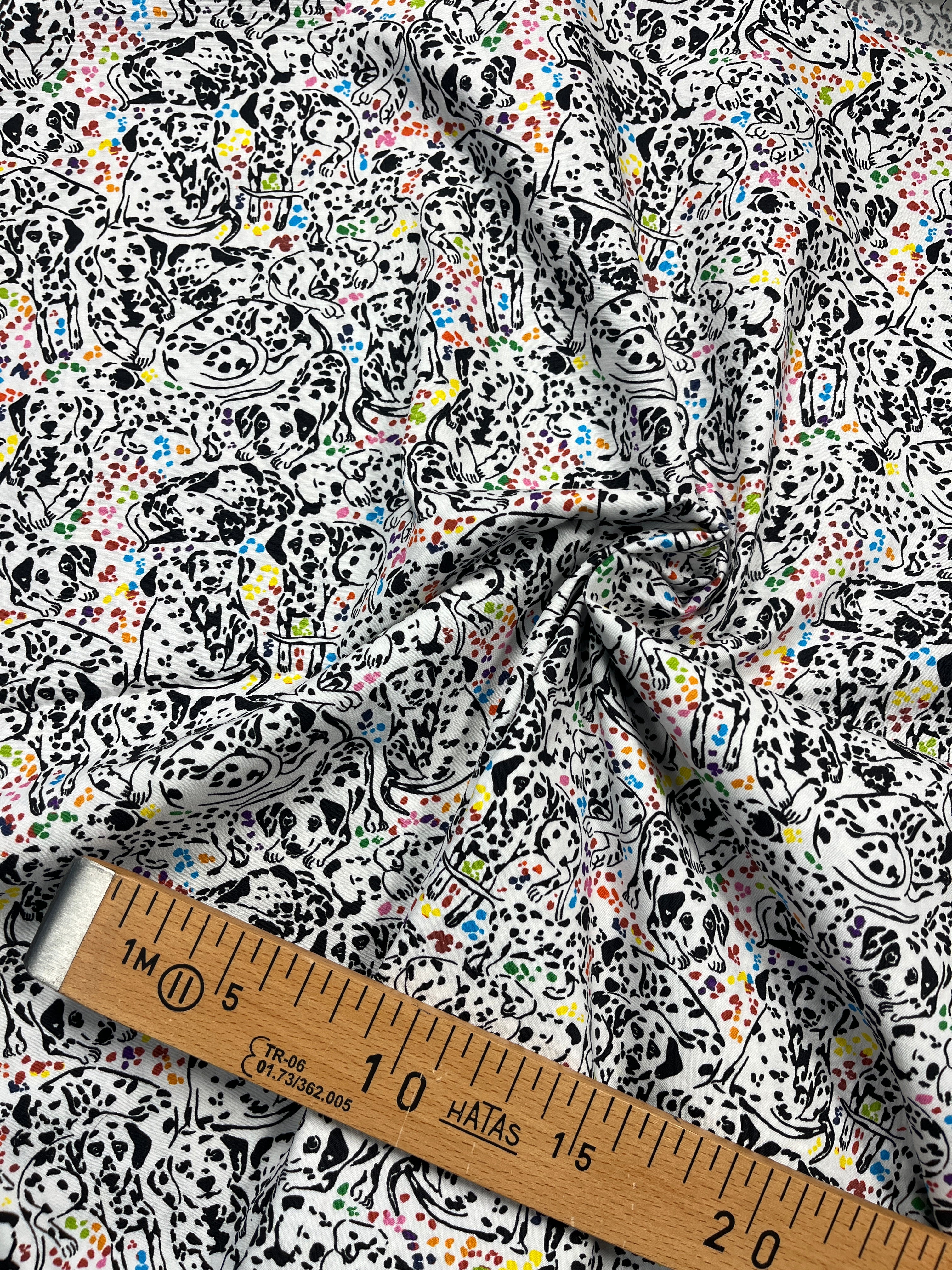Laeti & Léa Coupon popeline dalmatiens 1m50 robe