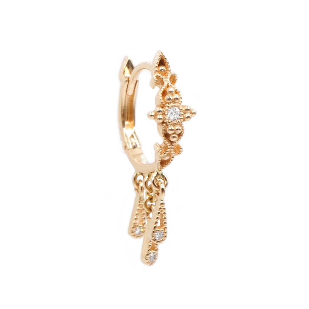 Angèle Brousse Greta créole pampilles or jaune 18 carats diamants