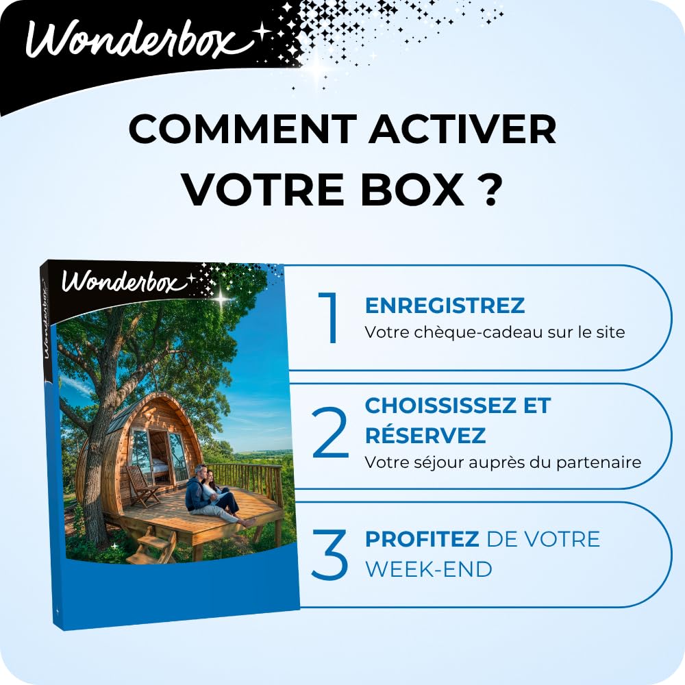 Wonderbox Week-End Insolite et Gourmand coffret séjour 2 pers
