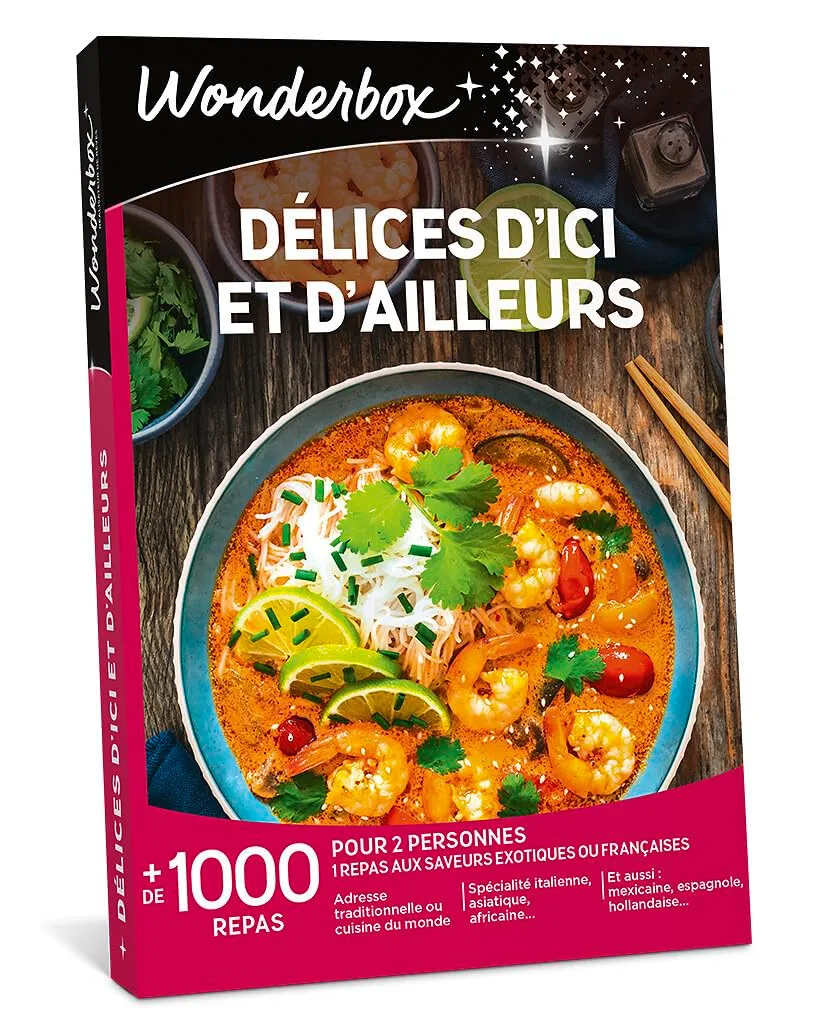 Wonderbox Délices d'Ici et d'Ailleurs coffret repas 2 personnes