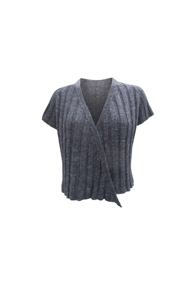 Isager Wrap Top kit tricot top cache-cœur