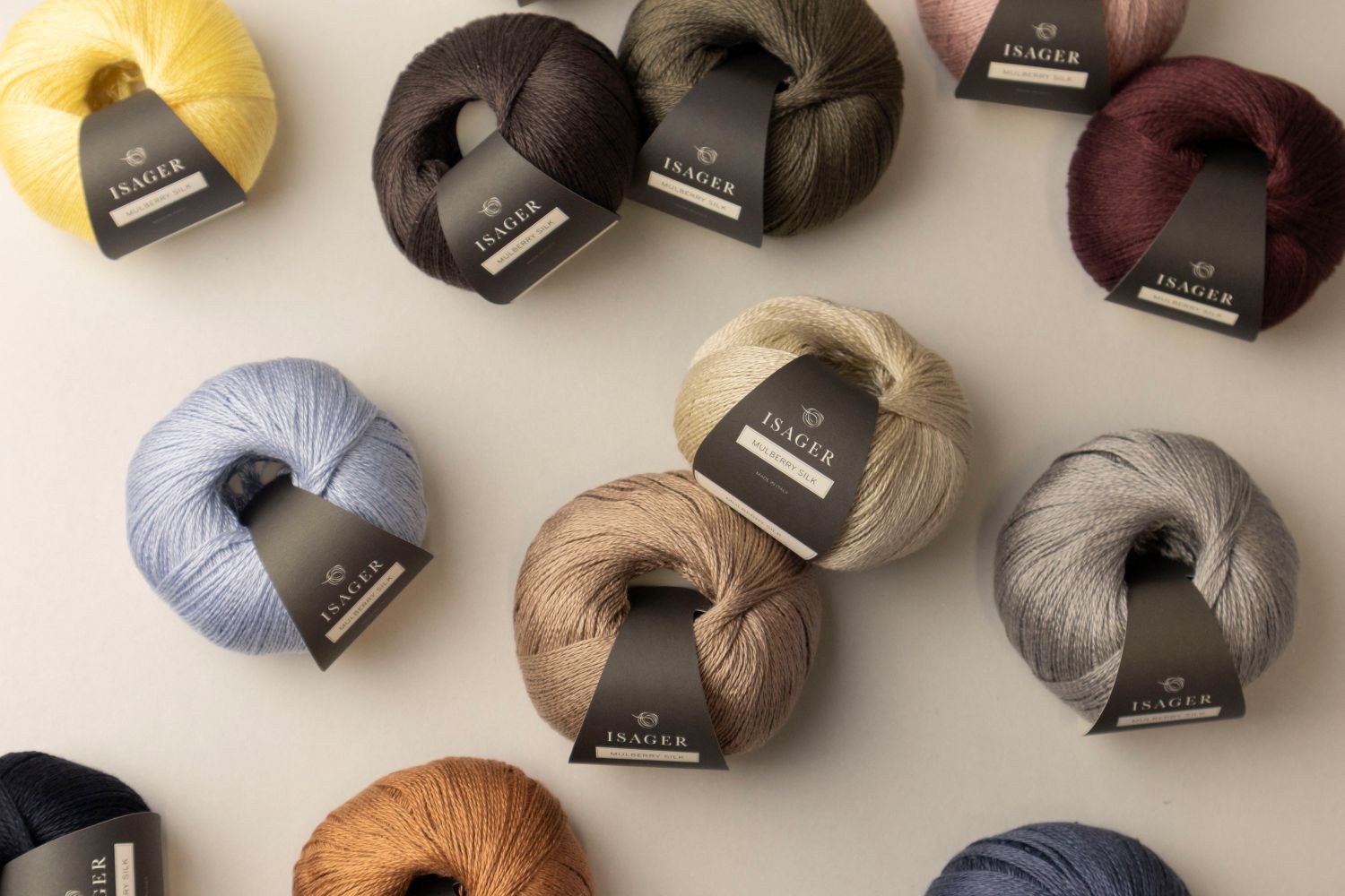 Isager Mulberry Silk fil à tricoter pelote soie de mûrier