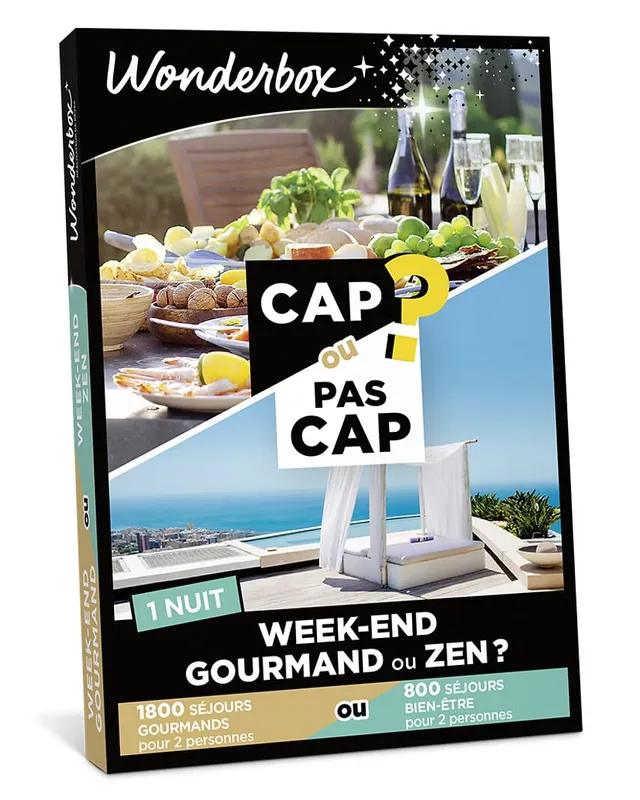 Wonderbox Cap ou Pas Cap coffret week-end gourmand ou zen