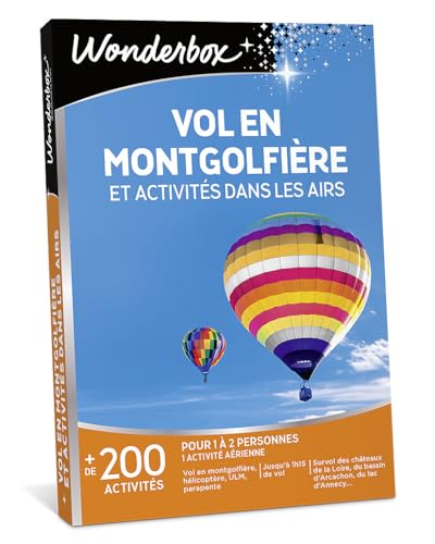 Wonderbox Sport & Aventure Vol en Montgolfière coffret cadeau 1 ou 2 pers