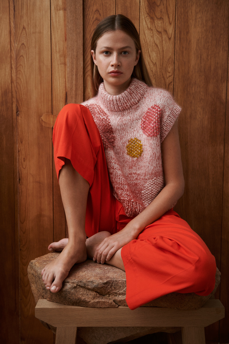 Isager Bloom Vest kit tricot gilet femme laine