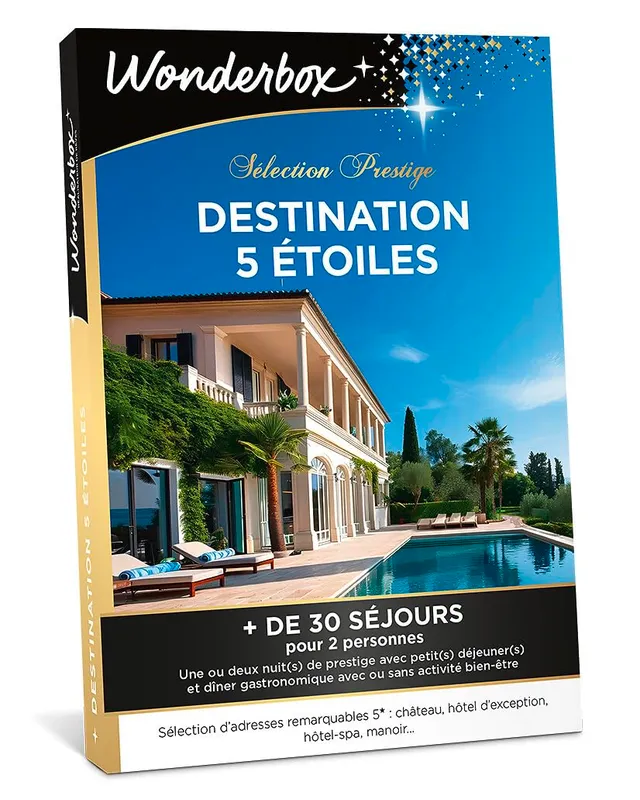 Wonderbox Destination 5 Étoiles coffret cadeau 2 pers