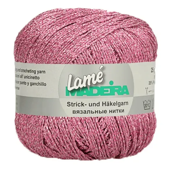Madeira Lamé Metallic 413 fil métallique rose 25 g