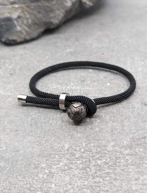 IKOBA Bracelet cordon perle de Tahiti gravée