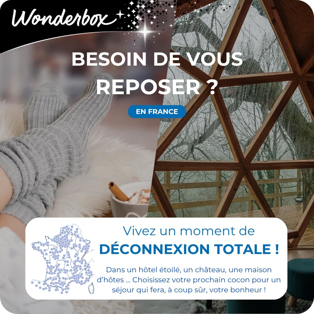 Wonderbox Week-End Cocooning coffret séjour 2 pers.