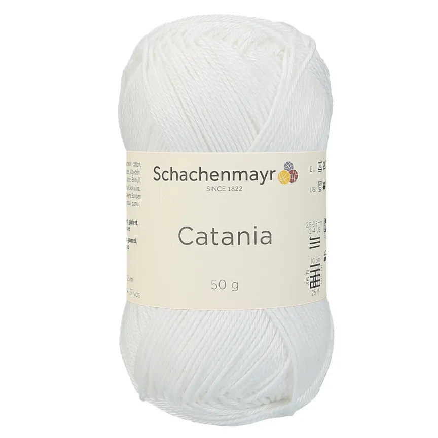 Schachenmayr Catania 0106 fil coton blanc 100% coton