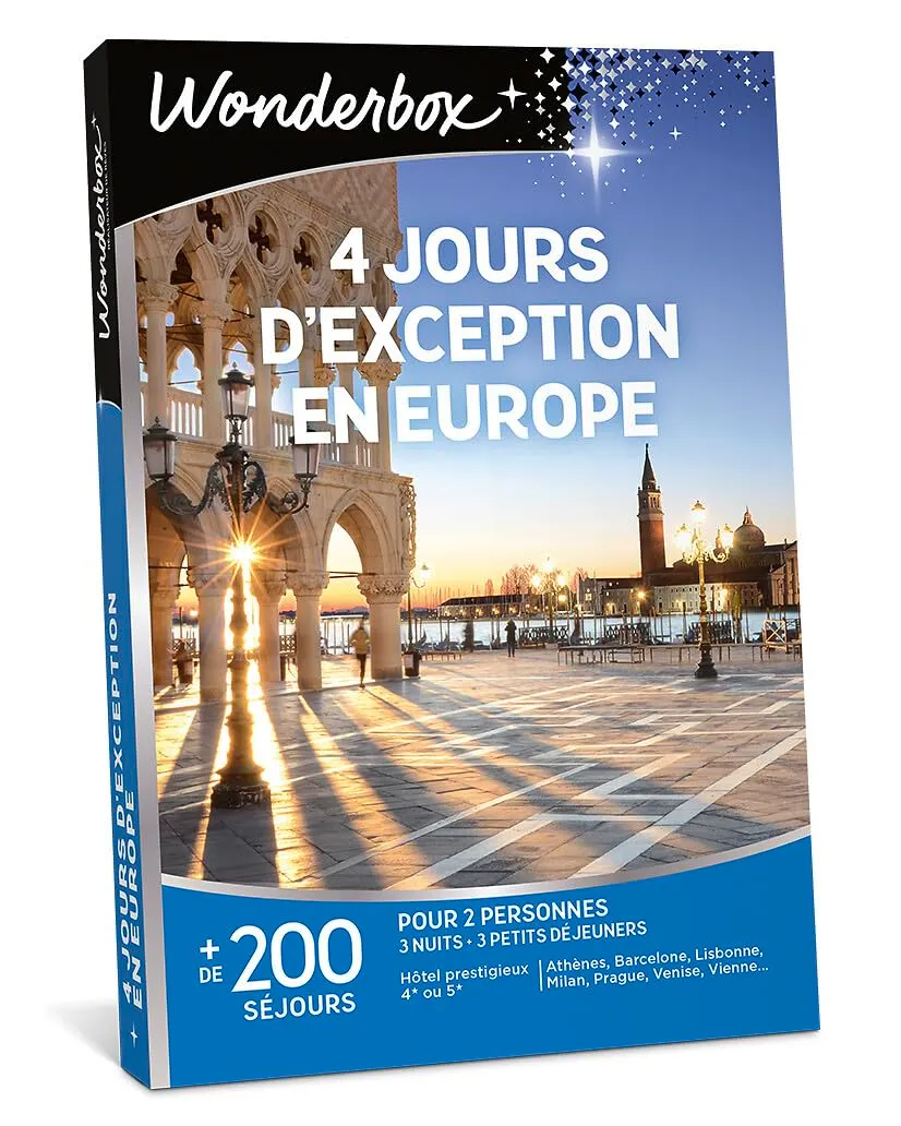Wonderbox 4 Jours d'Exception coffret séjour Europe 2 pers.